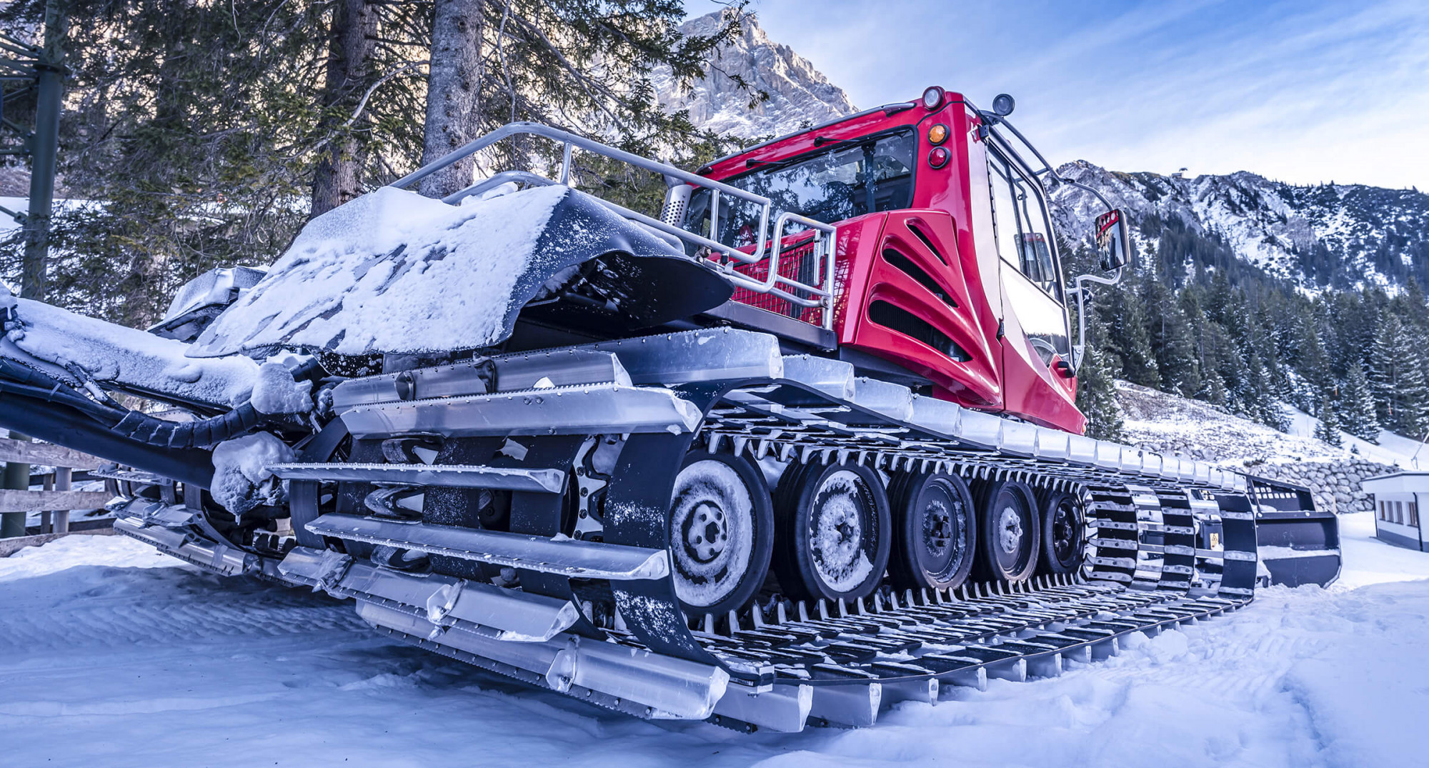 Snowcat snow plow machine